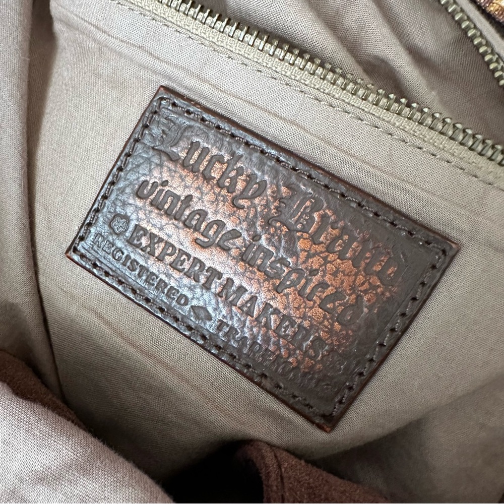 Lucky Brand Floral Patterned Canvas and Suede Tote Bag - Picture 9 of 16